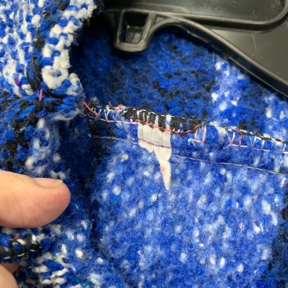 Baja Poncho Hoodie Blue Size L - Picture 3 of 5